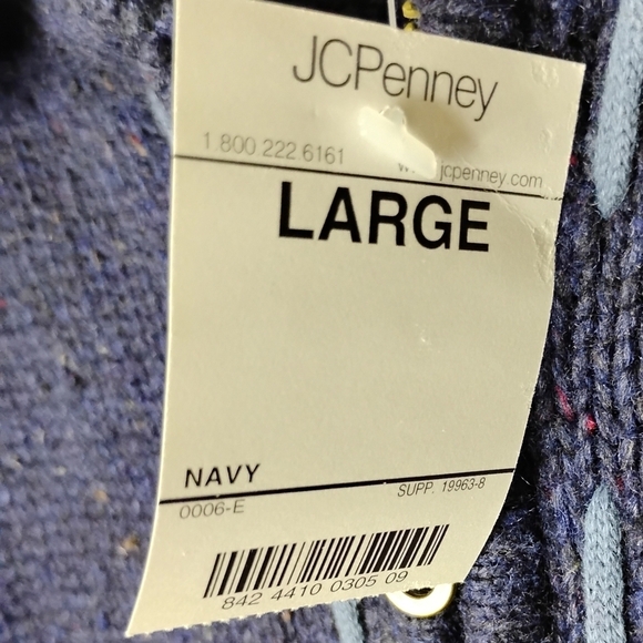 Vintage Y2K Cabin Creek Cardigan L Zip Front Academia Preppy Cabincore NWT - Picture 8 of 8